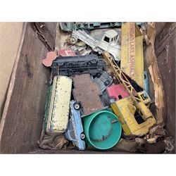 Hornby track together with Dinky Super toys, Corgi Major toys etc 