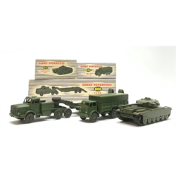 Dinky - Thornycroft Mighty Antar Tank Transporter No.660, boxed with internal packaging; Centurion Tank No.651; and 10-Ton Army Lorry No.622, all boxed (3)