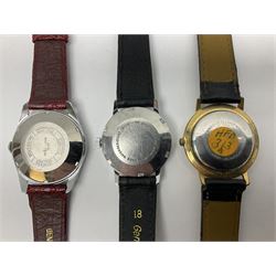 Eight automatic wristwatches including Corvette, Levea, Renis, Allaine, Jules Jurgensen, Nivada Zaigor and Kasper