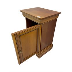 Pair of French cherry wood bedside cabinets