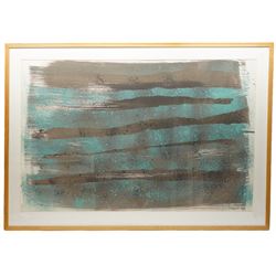 Gillian Ross Kelsey (British 1935-2025): 'Ripples', acrylic on paper signed 77cm x 116cm