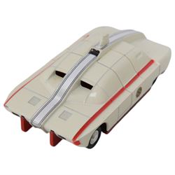 Two Dinky Toys diecast Captain Scarlet vehicles, comprising Spectrum Patrol Car no. 103, with red metallic body, white base, blue tinted windows and silver trim and Maximum Security Vehicle no. 105, the white body with red stripes and base, chrome trim and cast spun hubs, with radiation box, both boxed