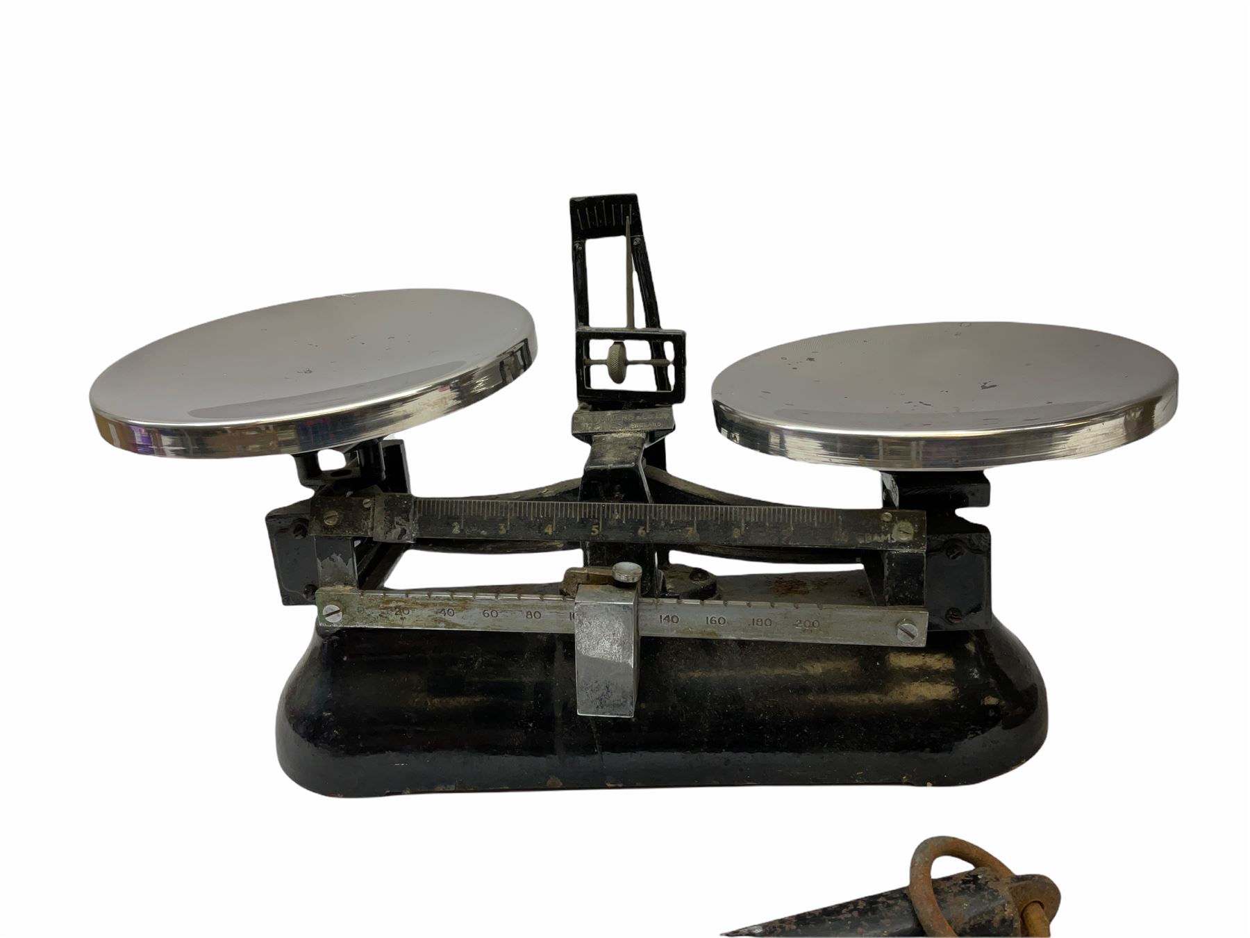 Slater trade spring balance scales No 50T, H44cm, together with W