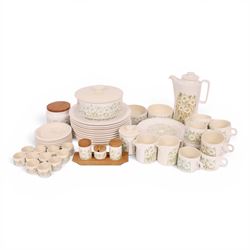 Hornsea Pottery Fleur tea and dinner wears, including teapot, milk jug, eleven dinner plates, covered dishes etc