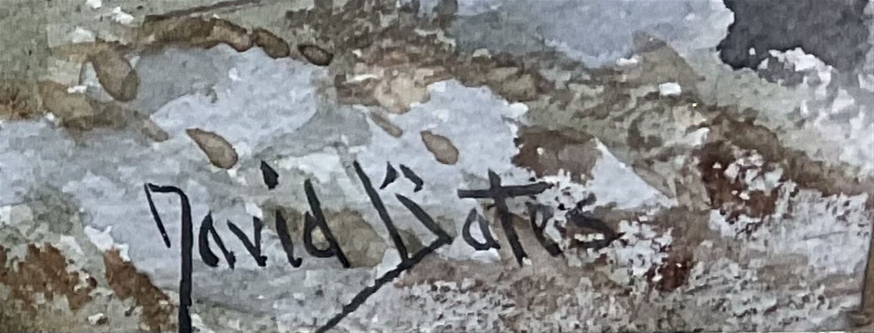 David Bates (British 1840-1921): Sheep being Driven on a Moorland Track, watercolour signed 25cm x 35cm
Notes: Bates was a painter of porcelain for Royal Worcester between 1855 to 1880