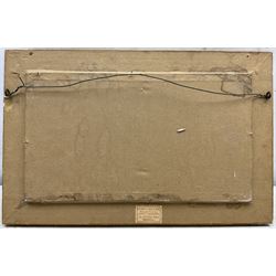 Frederick William Meyer (British 1846-1919): 'Moonrise at Sea', oil on board signed with monogram, titled verso (within the frame) 15cm x 29cm