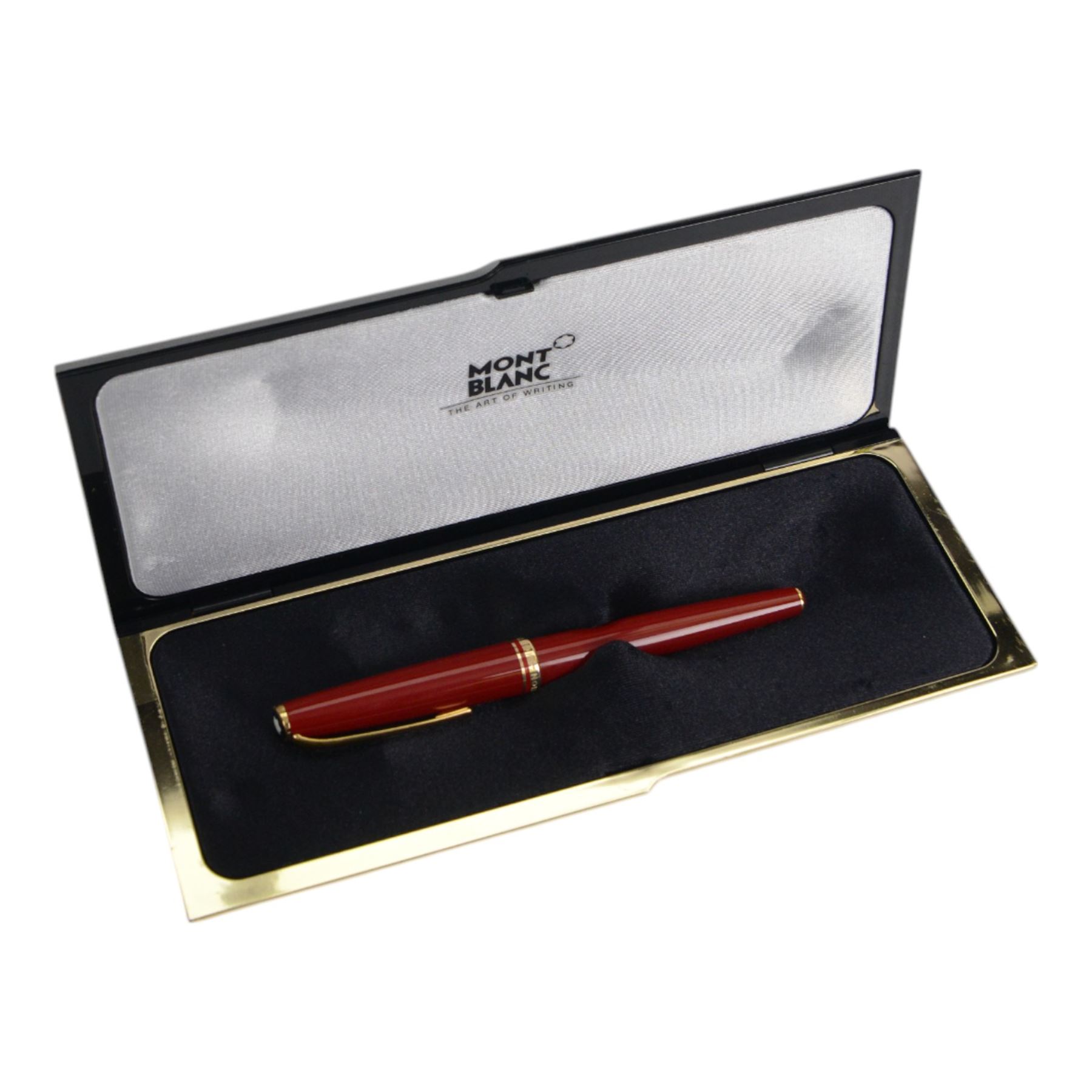 Montblanc Generation red fountain pen,14ct gold nib, in original box 