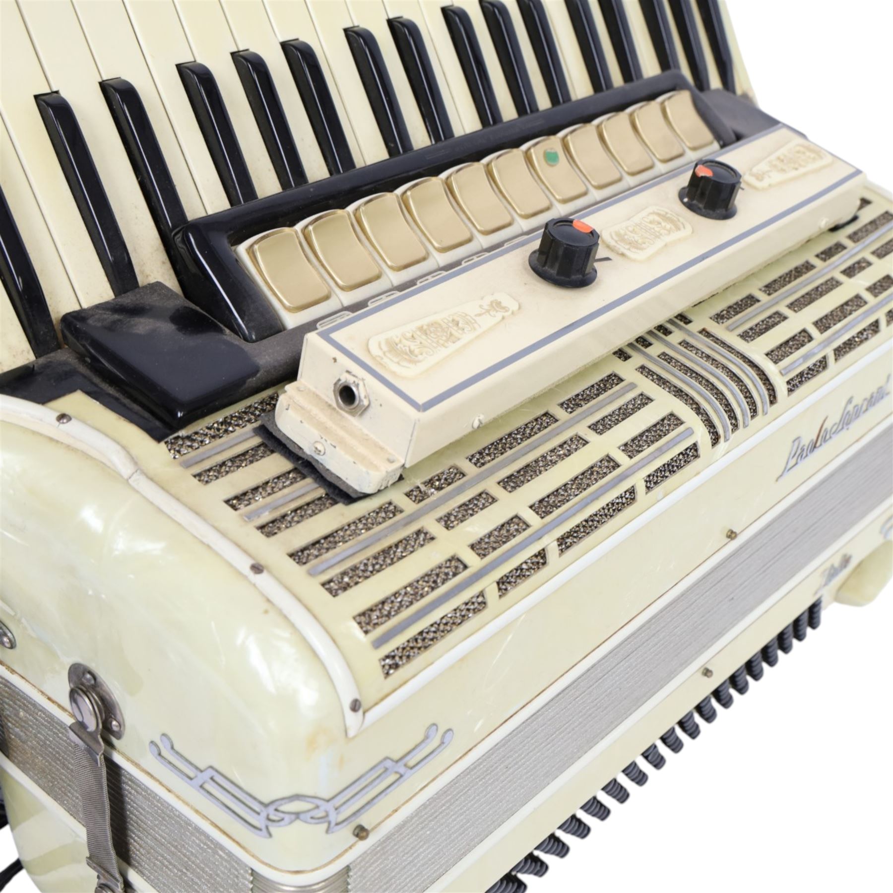 Paolo Soprani accordion, with 120 bass buttons and 41 piano keys, in soft case