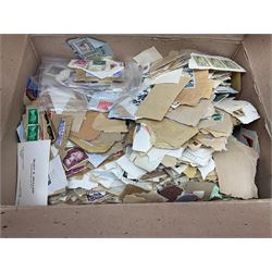 Great British and World stamps, including Austria, Hungary, Switzerland, France, Italy, Sweden, United States of America etc, various first day covers, stamps on envelope pieces etc, housed in albums, folders and loose, in three boxes