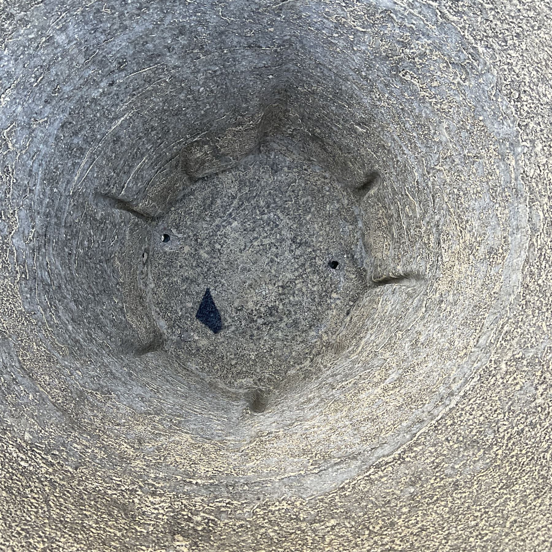 Pair of large cast stone garden urns, D60, H75 - THIS LOT IS TO BE COLLECTED BY APPOINTMENT FROM DUGGLEBY STORAGE, GREAT HILL, EASTFIELD, SCARBOROUGH, YO11 3TX