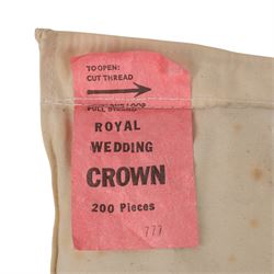 Two hundred Queen Elizabeth II 1981 'Charles and Diana Royal Wedding' one crown coins, in sealed bag
