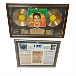 Framed Graceland collection 'Elvis' Gold