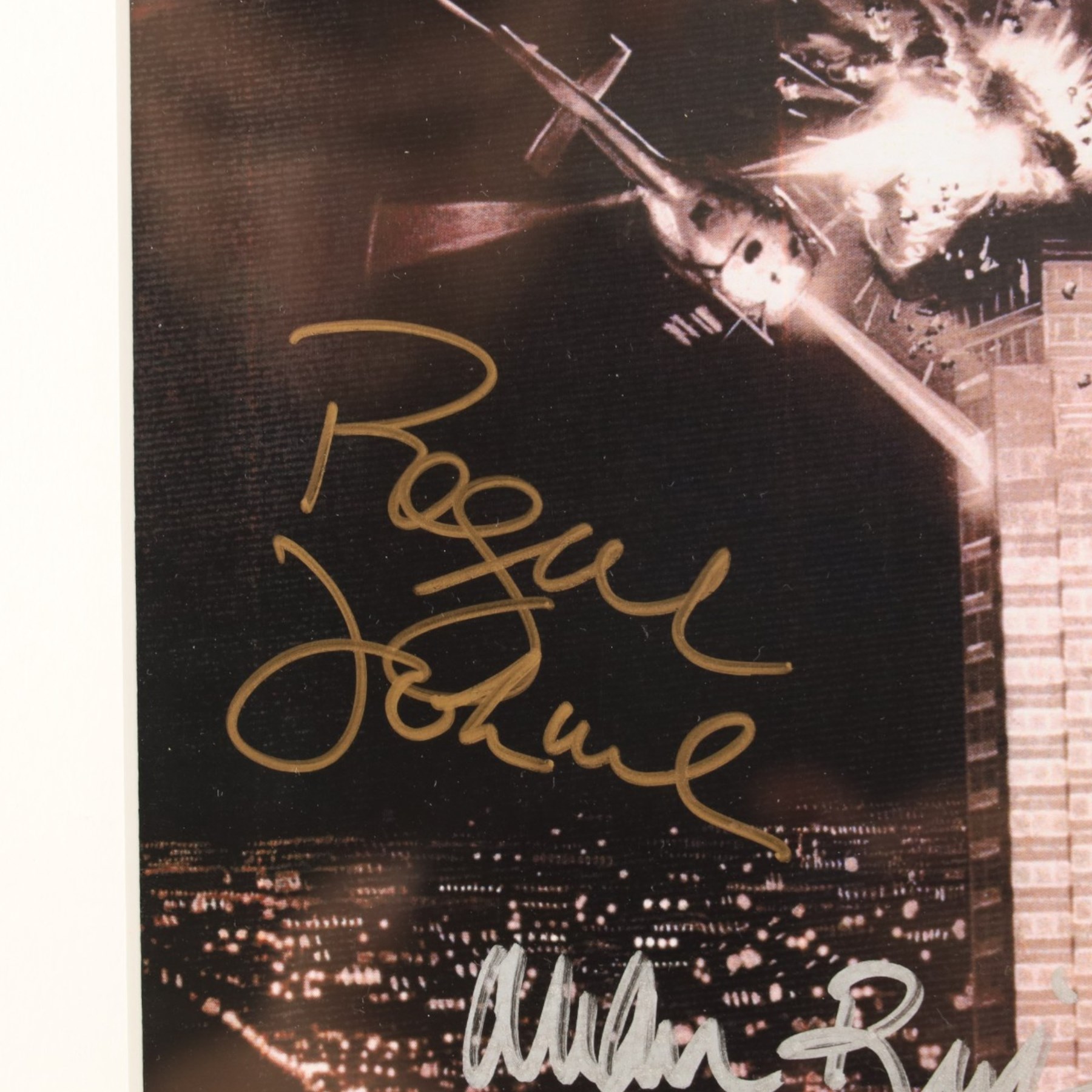 Die Hard (1988) cast signed movie poster, signatures to include Bruce Willis, Bonnie Bedelia, Reginald VelJohnson, William Atherton, Hart Bochner, James Shigeta, Alan Rickman, Bruno Doyon, Andreas Wisniewski and John McTiernan, framed with certificate of authenticity from RICA verso, frame H57cm, W42cm