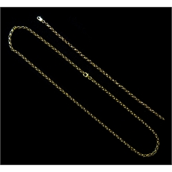  Gold cable chain link necklace and gold bracelet, both hallmarked 9ct, approx 11.62gm  