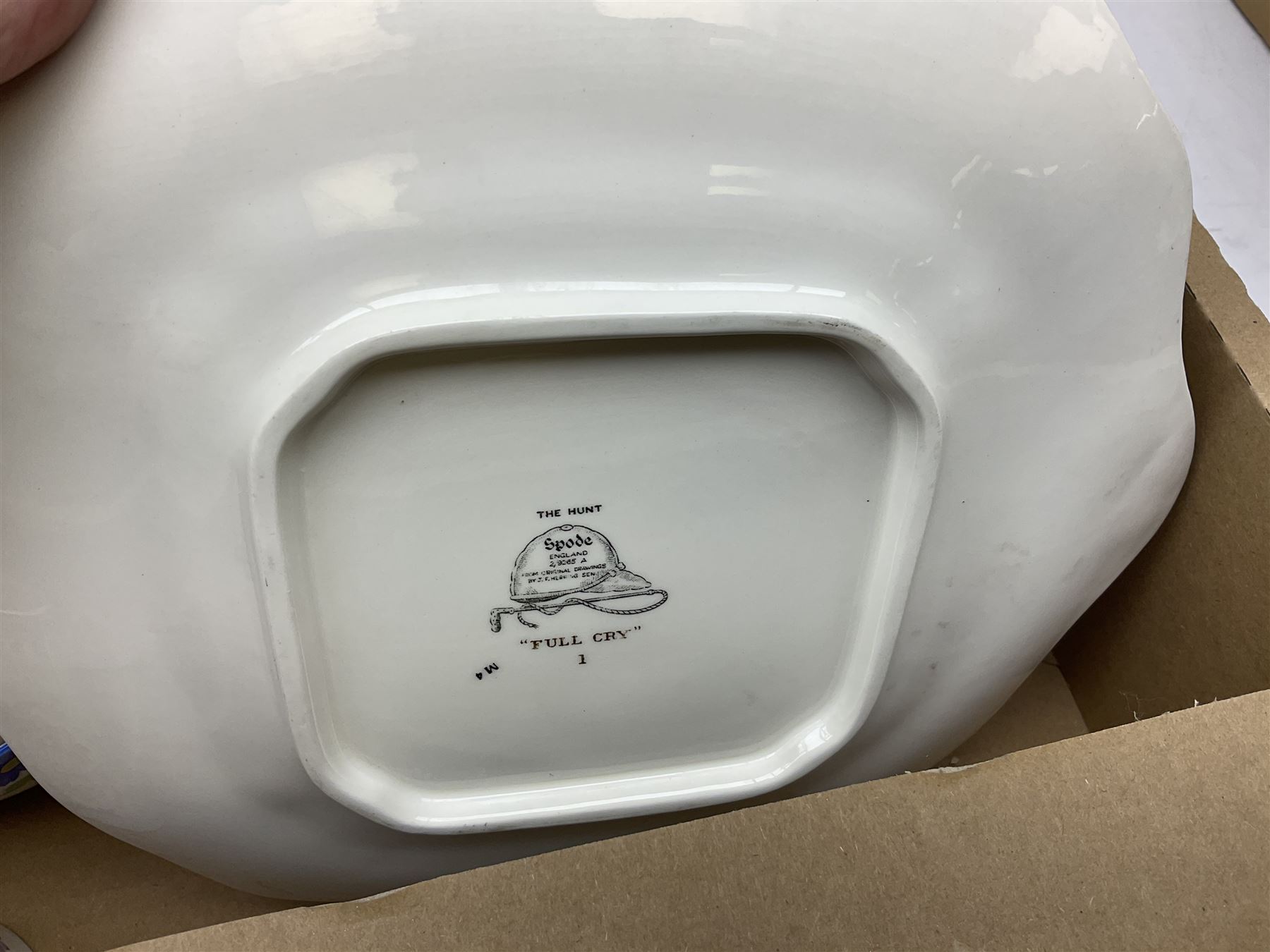 Shelley bowl, TG Green measuring jug, Villeroy & Boch sauce boat and stand, Burleigh Asiatic Pheasants plum cow creamer, cylindrical vase, mugs, bowls, jug etc, Spode 'Full Cry' The Hunt plate, Spode Ladybird mugs, Portmeirion, Meakin, Carlton China, teawares, ceramics etc