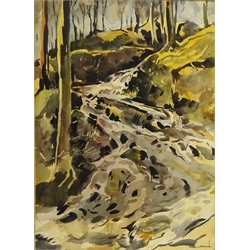  Fred Lawson (British 1888-1968): Woodland Landscape, watercolour signed 38cm x 25cm  