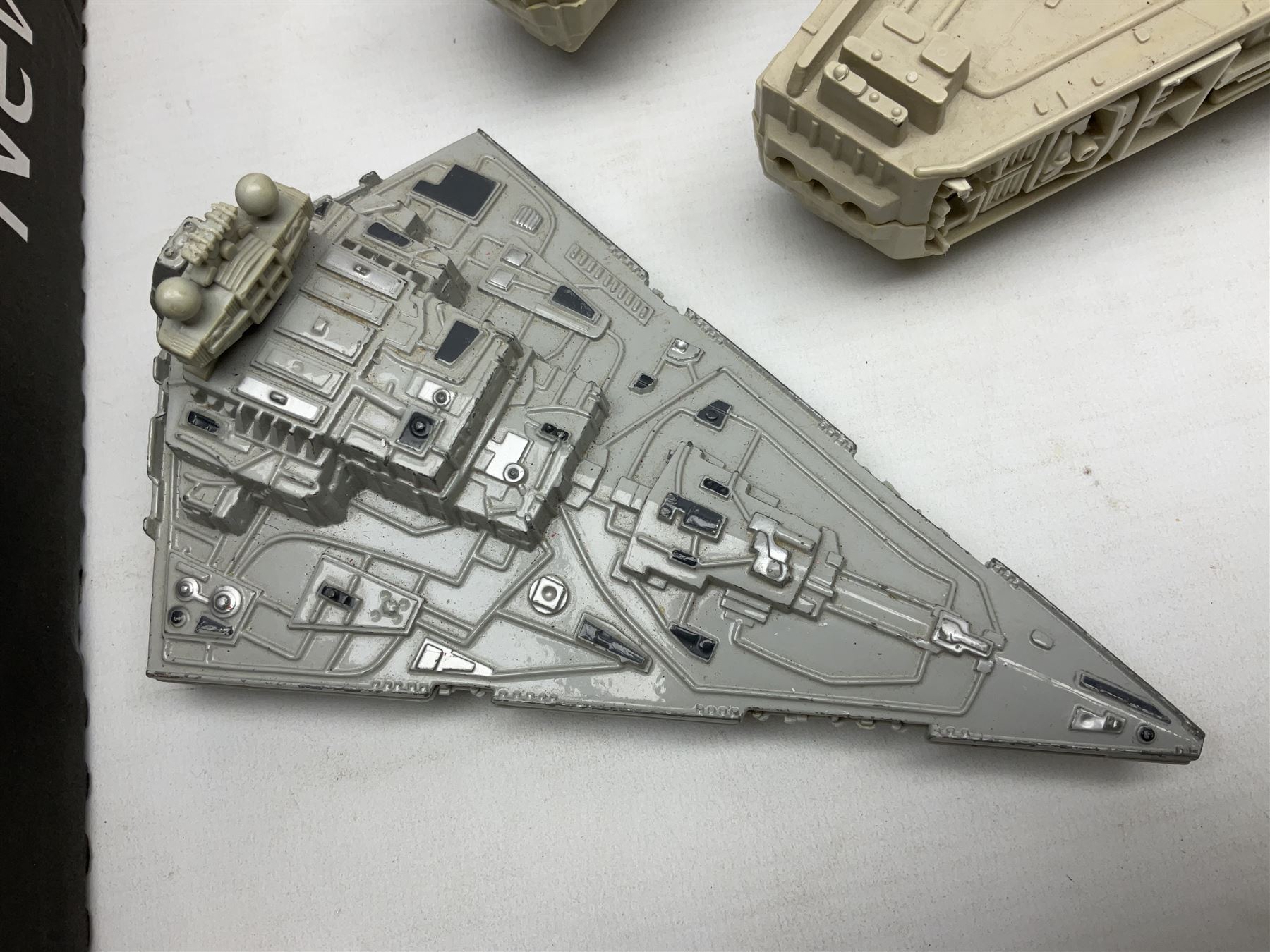 Star wars - Kenner Millenium Falcon spaceship with De Agostini boxed smaller model; X-Wing Fighter; and three story books on the original trilogy of films; together with other TV/Film related spacecraft; Mamod steam roller; assorted unboxed and playworn die-cast models etc