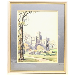 Walter Cecil Horsnell (British 1911-1997): Kirstall Abbey Leeds, watercolour signed 36cm x 27cm
