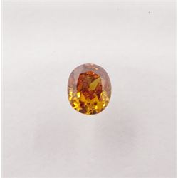 Two certified loose fancy coloured oval shaped diamonds, 'fancy deep brownish orange' colour of 0.13 carat each, with International Gemological Institute Certificates