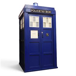 Doctor Who - full scale scratch built replica TARDIS, with functioning lantern and ringing...