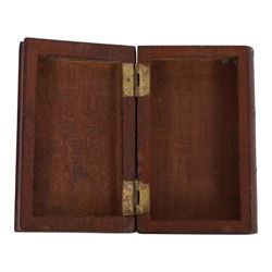Group of treen, comprising, Mauchline ware coin box, box modelled as pear, egg cup, butter stamp, bell push, sewing implement, weaving tool, and box modelled as book
