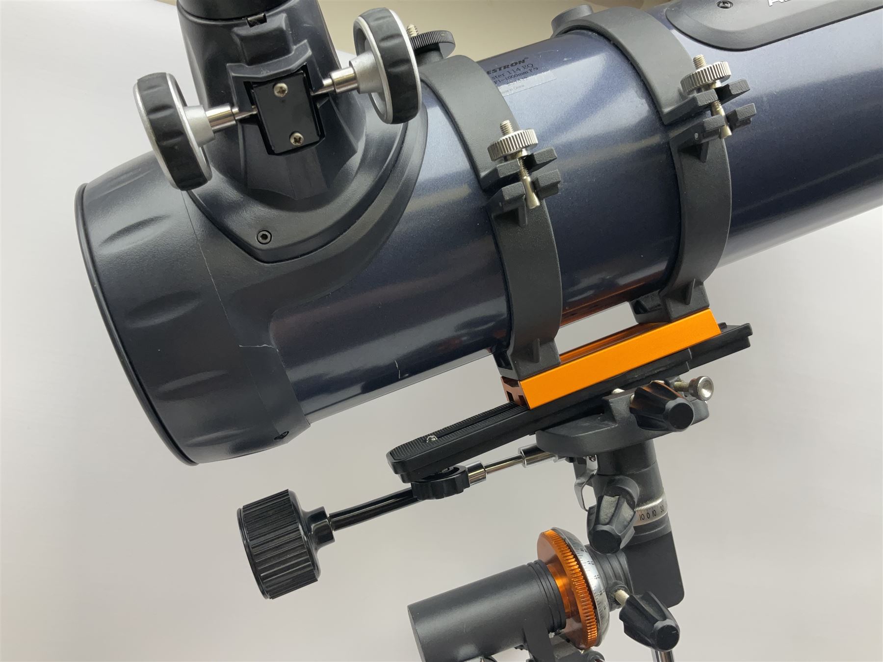 Celestron Astromaster 114 telescope and tripod stand, F=1,000mm, D=114