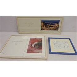  Two Christmas cards signed by Edward Seago (British 1910-1974) and pen drawing signed by Rolf Harris (3)  
