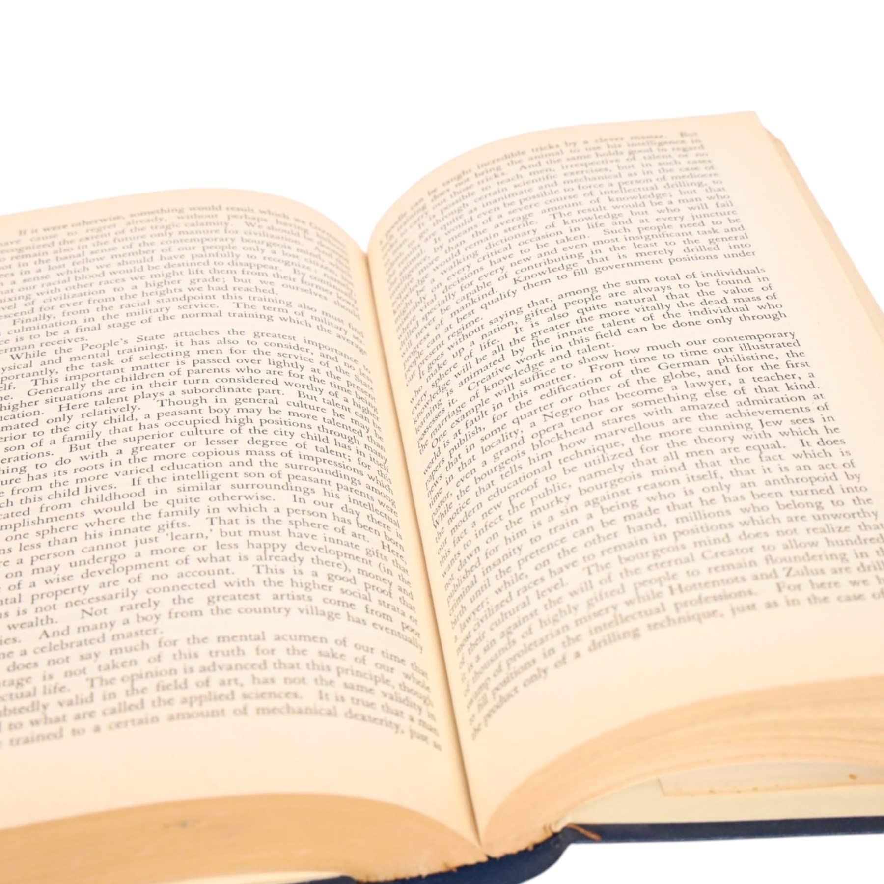 English-language unexpurgated edition of Mein Kampf by Adolf Hitler, published in 1939, retaining its original dust jacket