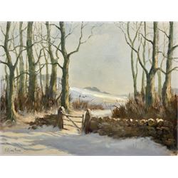 William Burns (British 1923-2010): 'A Winters Day', oil on board signed, titled verso 39cm x 51cm (unframed)
Provenance: consigned by the artist's daughter - never previously been on the market.