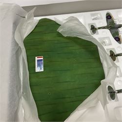 Corgi - Limited Edition Aviation Archive AA99189 70 Years of the Spitfire Johnnie Johnson 3 Piece Set - Mk1, MkVB & Mk1X - Plinth Mounted; in original box 
