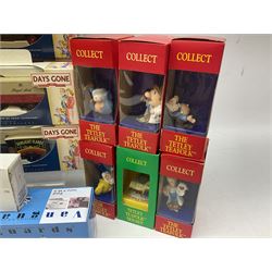 Twenty-two modern die-cast models by Days Gone, Lledo, Vanguards etc; boxed; twelve Tetley promotional figures and houses; boxed; and quantity of unboxed modern die-cast models