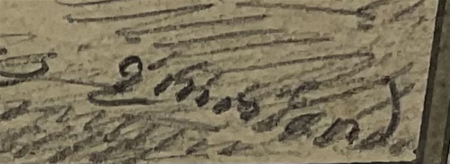 George Morland (British 1763-1804): Figures Outside a Country Church, pencil with washed border signed 18cm x 26cm