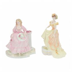 Coalport English Rose Collection, comprising May Queen and Sweet Juliet, both with certificates and original boxes  