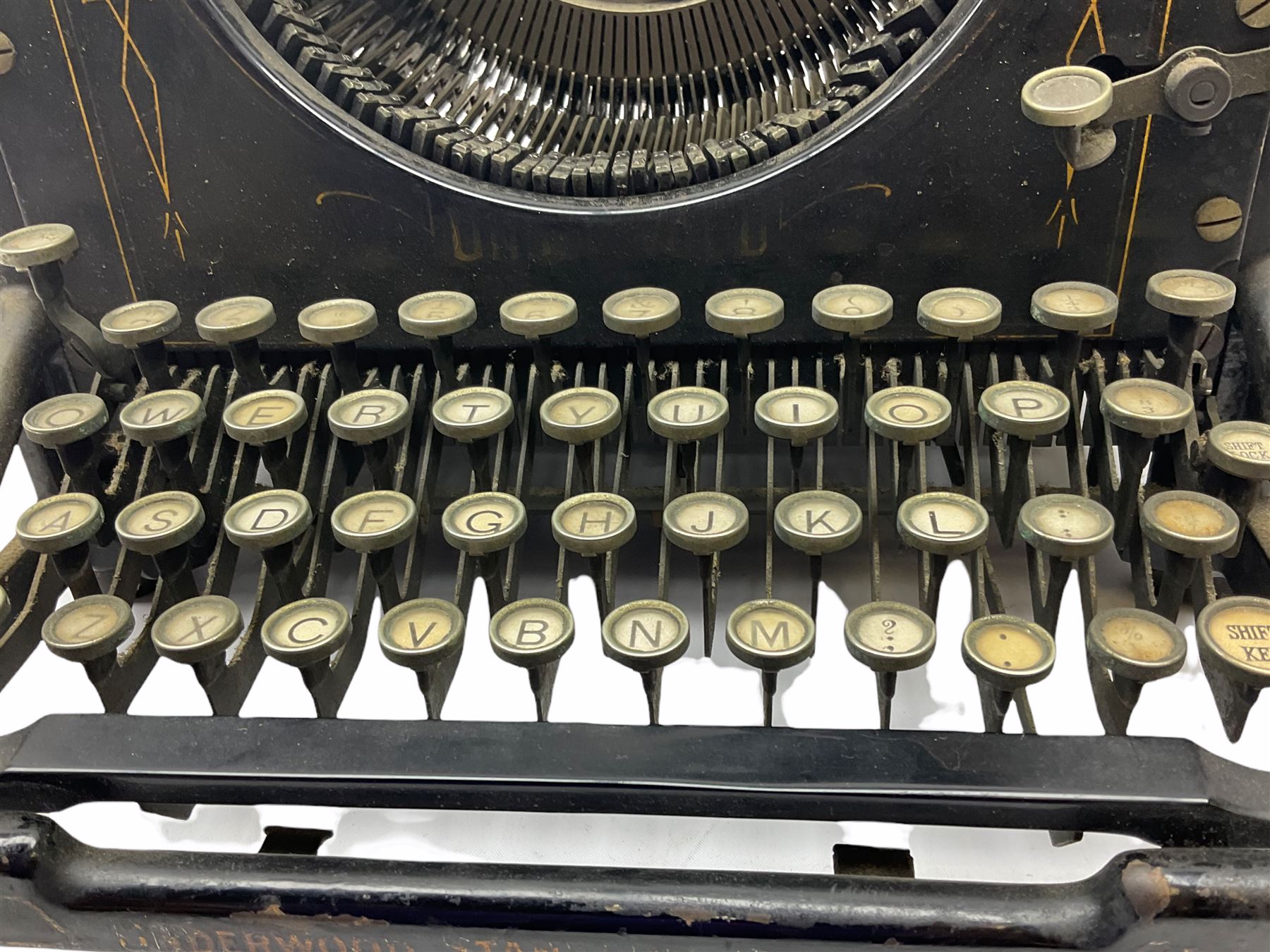 Underwood manual typewriter with original cover and Knitmaster Knitting machine in original box with instructions. 