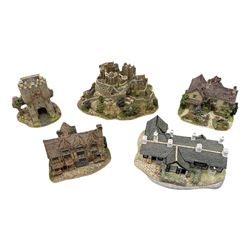 Four Lilliput Lane models from the 'Britain's Heritage' collection, comprising Edinburgh Castle, The World Famous Blacksmith's Shop Gretna Green, Shakespeare's Birthplace and Mickelgate Bar York, together with  a Lilliput Lane Beatrix Potter Hill Top model, all boxed
