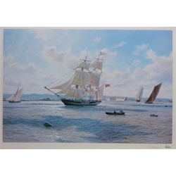  'The Whaler 'Phoenix' off Greenwich 1820', limited edition colour print No.202/800 signed in pencil by John Steven Dews (1949- ) with Chelsea Green Editions blind stamp 55cm x 79cm    