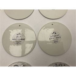 Bjorn Wiinblad for Nymolle Denmark set of twelve calendar wall plaques, D15cm