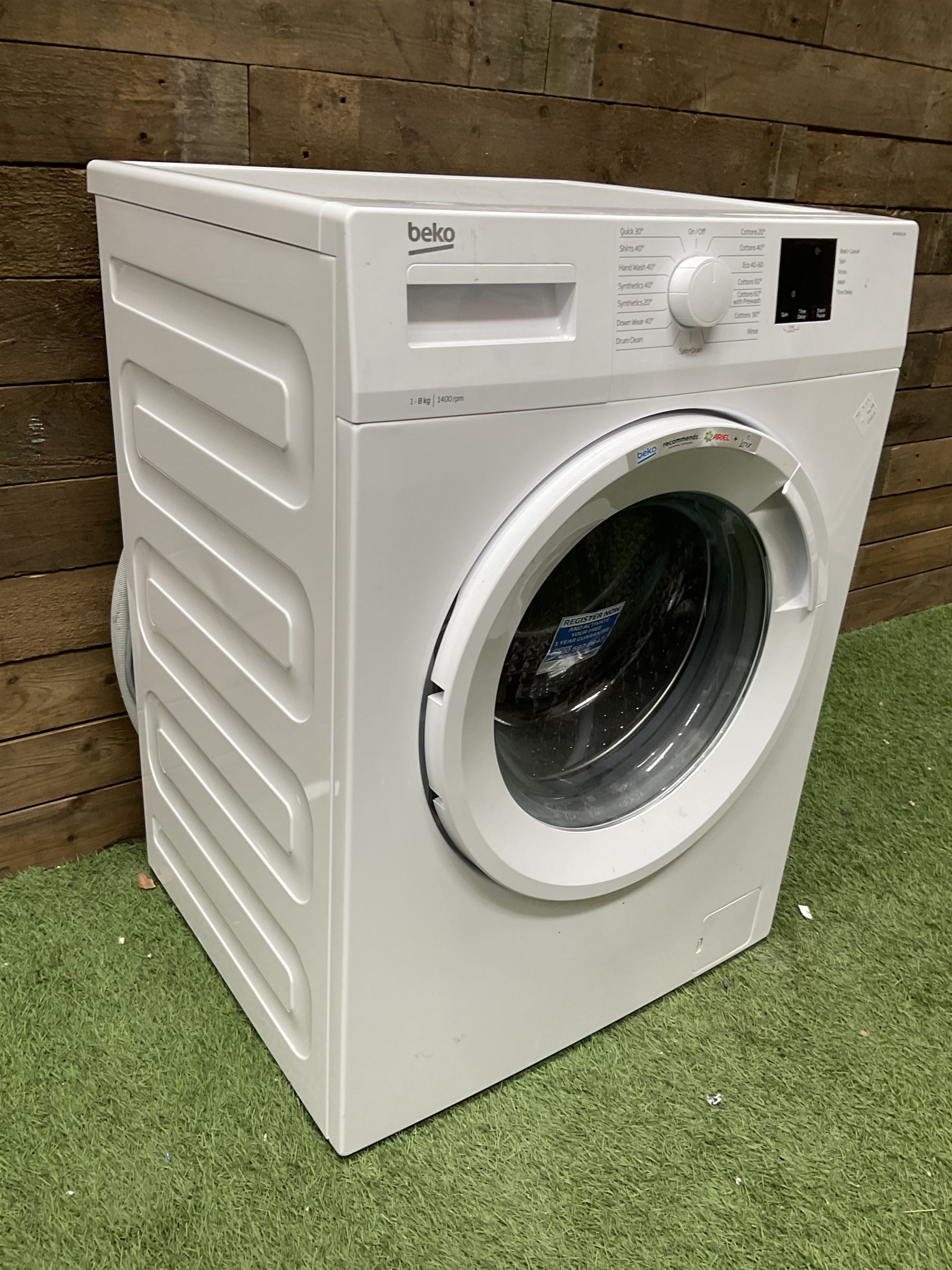 Beko WTK84011W 8k 1400 rpm washing machine - THIS LOT IS TO BE COLLECTED BY APPOINTMENT FROM DUGGLEBY STORAGE, GREAT HILL, EASTFIELD, SCARBOROUGH, YO11 3TX