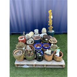 Quantity of plant pots, planters, garden figures, garden ornaments etc. - THIS LOT IS TO BE COLLECTED BY APPOINTMENT FROM DUGGLEBY STORAGE, GREAT HILL, EASTFIELD, SCARBOROUGH, YO11 3TX