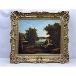 Circle of Sebastian Pether (British 1793-1844): Pastoral Scene, oil on canvas unsigned 61cm x 73cm