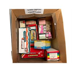 Collection of vintage toy boxes, including Britain's Wild West Cowboys and Indians, Deetail, etc