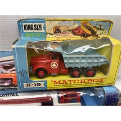 Various makers - Matchbox Superkings Snorkel Fire-Engine No.K-39 and King Size Scammell Tipper Truck No.K-19; both boxed; and large quantity of unboxed, playworn and repainted models by Dinky, Corgi, Lesney, EFE, Micromachines etc