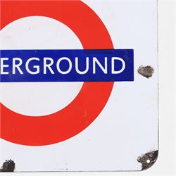 London 'Underground' reproduction enamel sign, H33cm