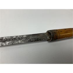 Late 19th/early 20th century sword stick/walking cane with 38cm fullered steel blade 85cm overall