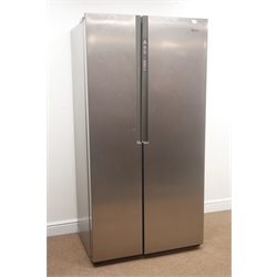  Haier HRF521DMB American style fridge freezer, W91cm, H180cm, D65cm (This item is PAT tested - 5 day warranty from date of sale)  