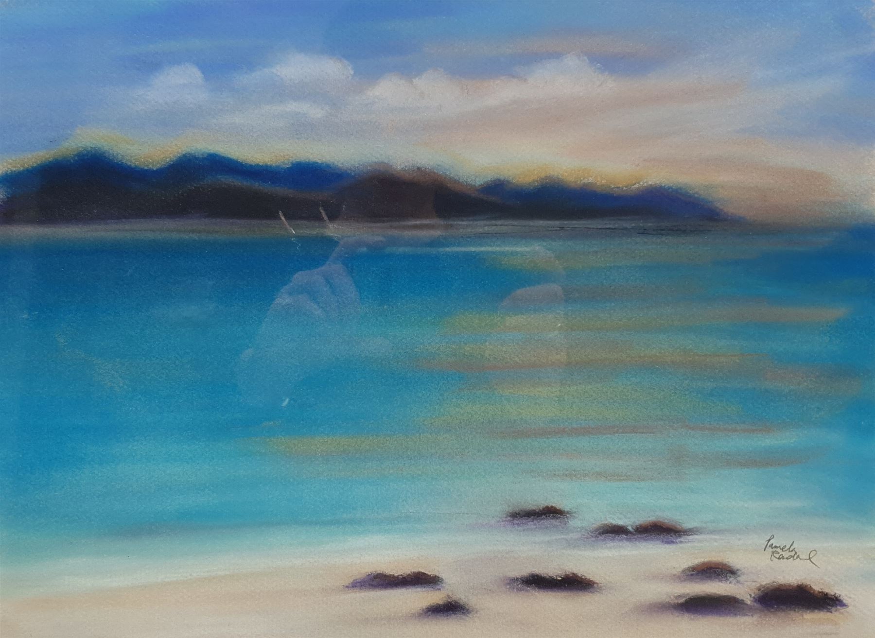 Pamela Randal (Scottish Contemporary): 'Skye Bay', pastel signed, titled and dated 2004 on artist's label verso 28cm x 37cm 