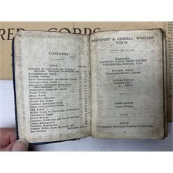 Modern album containing over sixty postcards and photographs including memorial portraits of KIA soldiers, regimental crests, comic, WW1 embroidered silk, uniforms, cap badges, camp and manoeuvre images etc; another personal photograph album of WW2 soldiers relaxing; Royal Armoured Corps booklet 'The Italian Campaign 3rd Sep. 1943 - 2nd May 1945; and other paper ephemera of military interest