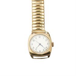 Zenith 9ct gold manual wind wristwatch, London 1948, on gilt strap, Vertex 9ct gold manual wind wristwatch, on expanding gilt strap, Tissot Camping gold-plated and stainless steel manual wind wristwatch, one other Tissot and four other wristwatches