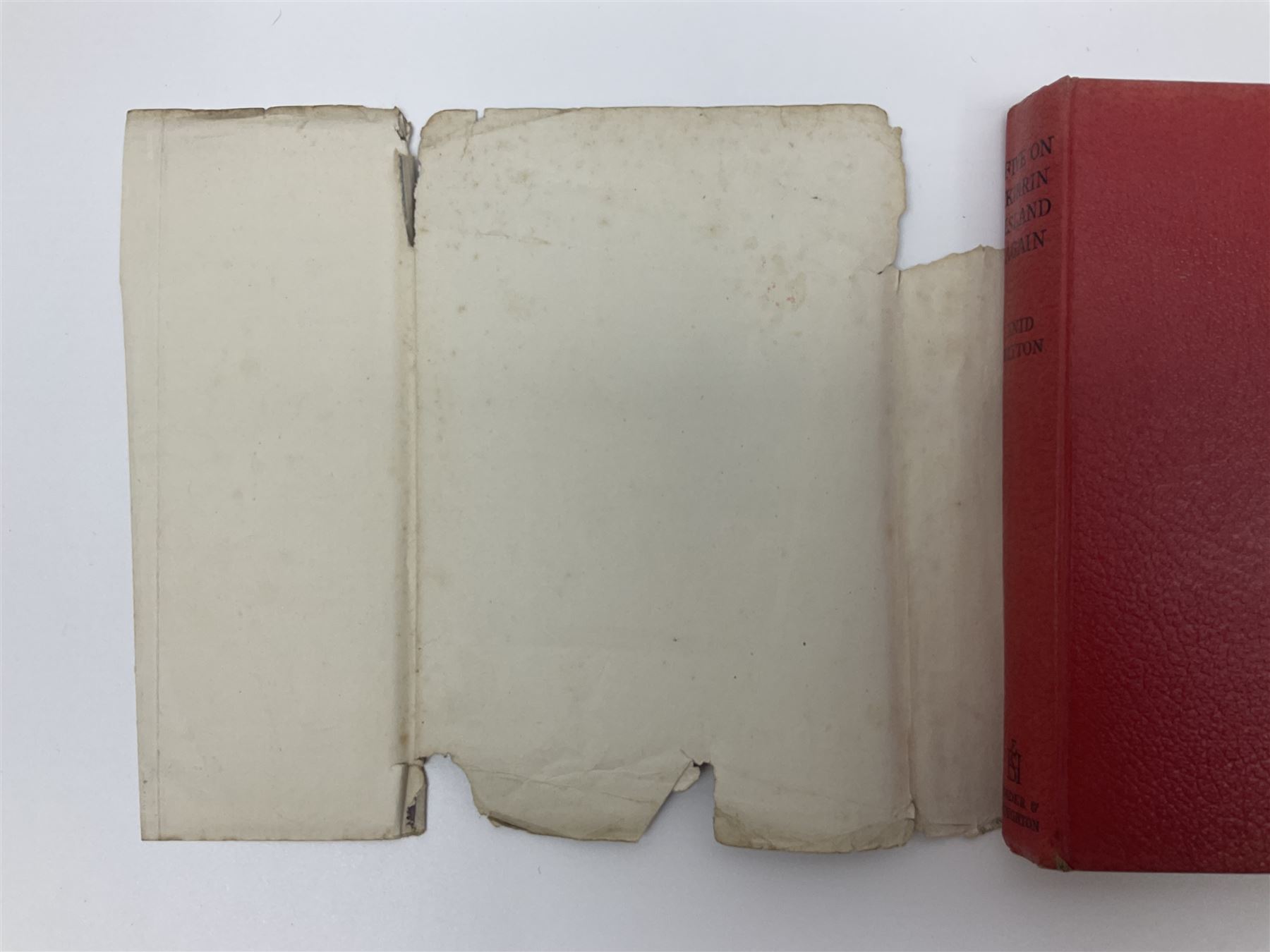 Blyton Enid: Five on Kirrin Island Again, first edition, Hodder & Stoughton, 1947, colour frontispiece, tinted plates and plain illustrations to text, pictorial endpapers, original red boards lettered in black in dust jacket (6/-, with telescope the wrong way round)