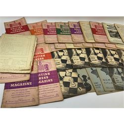 Quantity of chess related booklets including 'Check!', 'British Chess Magazine' etc